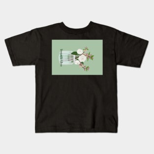 Honeysuckle and Roses portrait card Kids T-Shirt